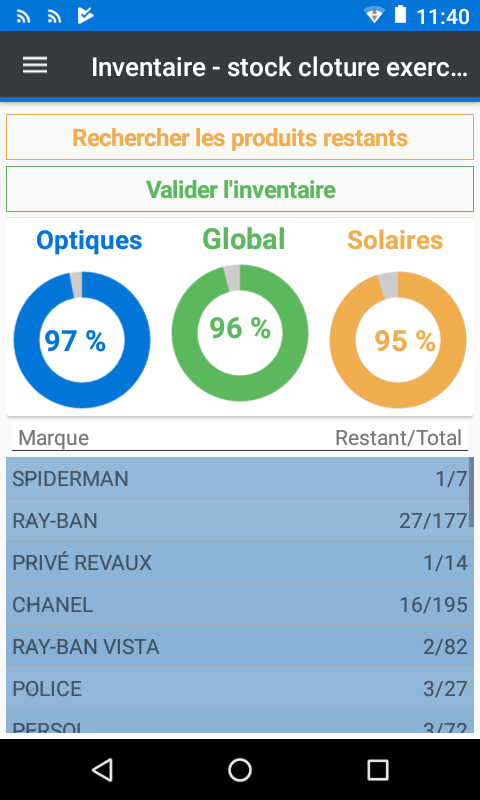 Android capture lecteur main inventaire RFID Access France Sécurité